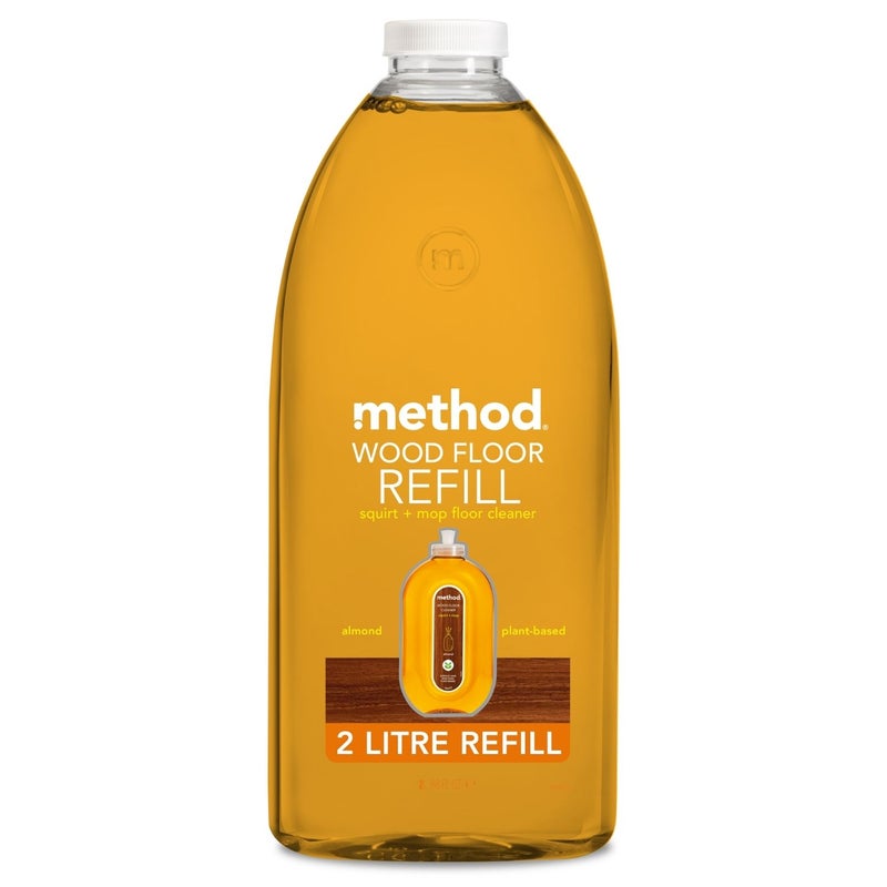 Method Wood Floor Cleaner Refill, Cleans & Restores Shine, No Wax Formula, Almond Scent - 2 Litre - Image 1